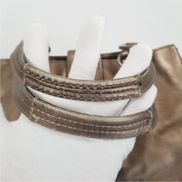 Coach Metallic Bronze Shoulder Bag - Picture 12 of 14